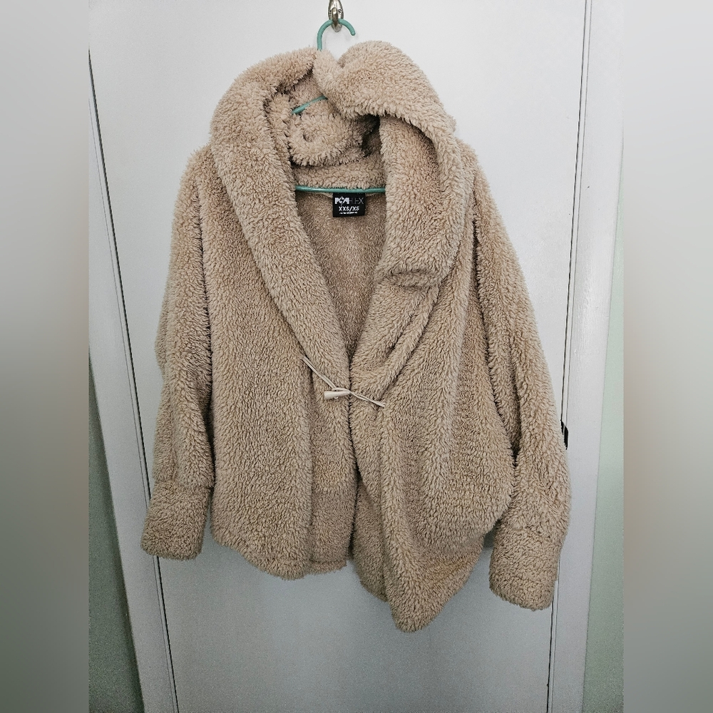 Women's Tan Sherpa Jacket